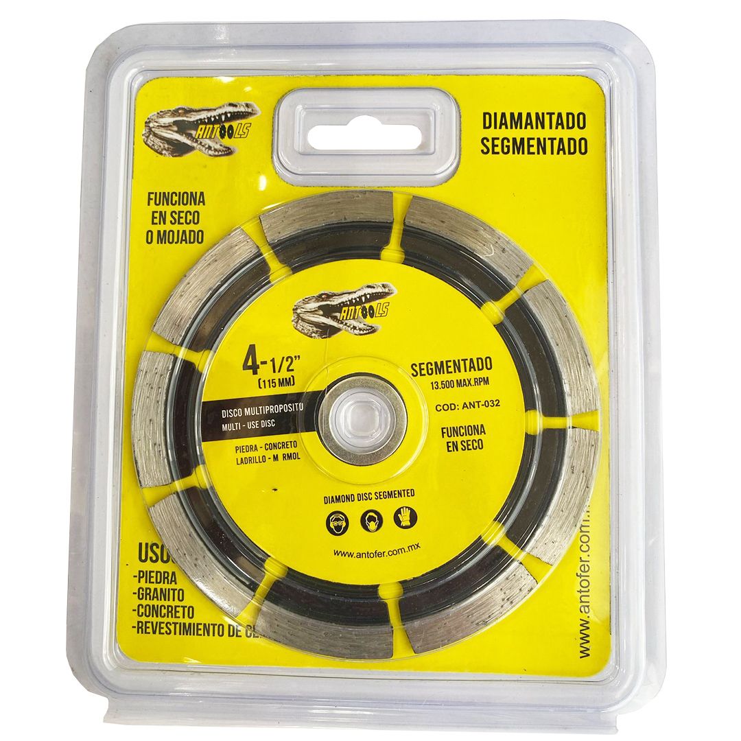 DISCO DIAMANTADO SEGMENTADO DE 4.5 ANTOOLS CAJA 200 UNIDADES